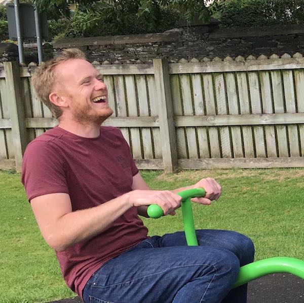 Barry on a seesaw